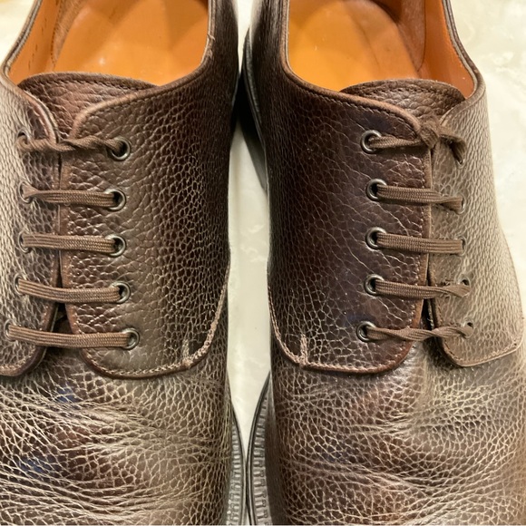 Ferragamo Studio Oxford Cap Toe, Brown, Lace-up Leather, Size 12 D. Excellent! - Picture 10 of 16